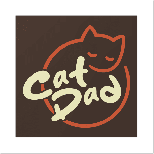 Cat Dad Wall Art by Issho Ni